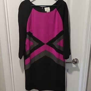 Ice Black and Pink Long Sleeve Dress